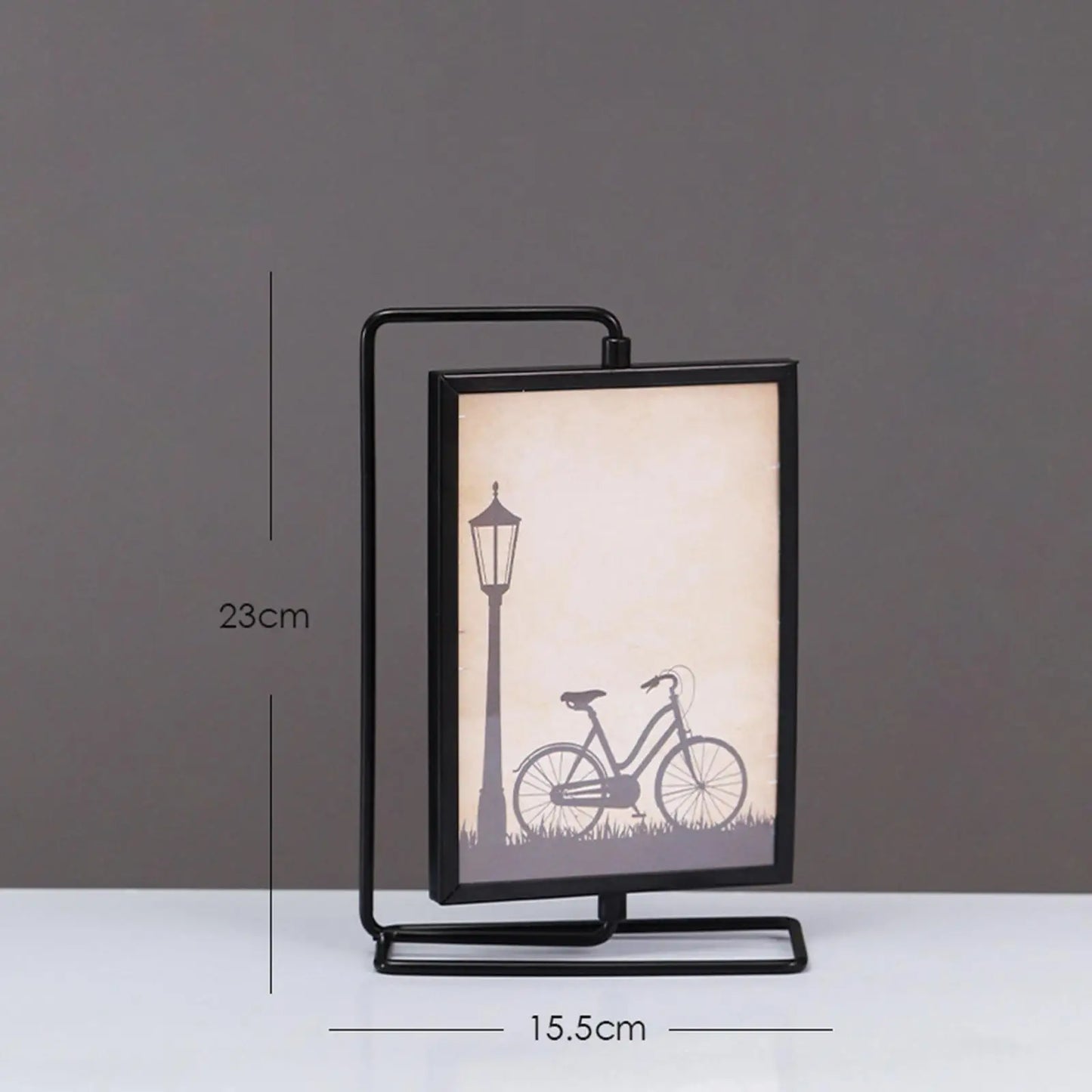 Picture Frame Cards Display Holder with Glass Front Ornament Rotating Photo Frame for Office Family Wedding Love Farmhouse Home