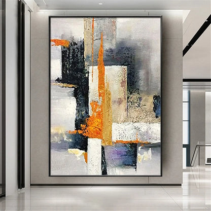 ordic Warm Decor Picture Abstract Color Block Gold Oil Painting Modern Wall Art Canvas print Poster For Living Room Decor Mural