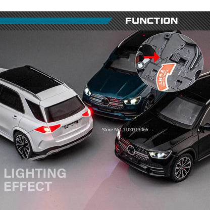 1:24 GLE350 300SL Alloy Cars Models Toys Diecasts Miniature Vehicles Model with Sound Light Pull Back SUV Models for Kids Gifts