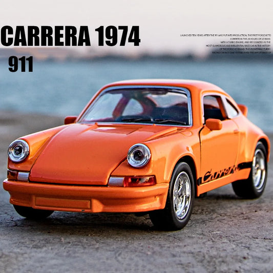 1:36 911 Carrera 1974 Rolls-Royce Cullinan Toy Cars Models Alloy Diecast Rubber Tires Pull Back Miniature Vehicle for Boys Gifts