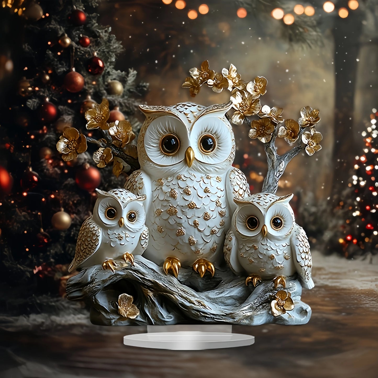 1PCS Acrylic Flat 2D Owl Family Animal Decoration,Home Decor,Living Room,Bookshelf,Wine Cooler,TV Stand Decoration