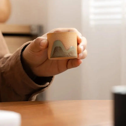 Tea Cup, Chinese Style Ceramic Retro Master Cup Single Cup Household Tea Cup Remote Mountain Tea Set Gift Giving