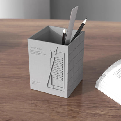 Church of the Light Personalized Creativity Japanese Cement Pen Holder Office Desktop Storage Ornament Home Luxury Decor Modern