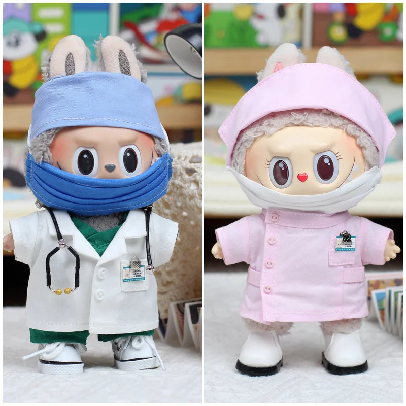 New Only Clothes For 17cm V1 V2 V3 Lafufu Doll Clothes Pendant Doll Clothes Doctor Nurse Clothes Can Replace Cute Doll Clothes