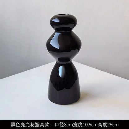 Livetai Wabi-Sabi Ceramic Abstract Sculpture,Handmade Irregular Decorative Ornament for Modern Home Decor, Bookshelf, Bar,