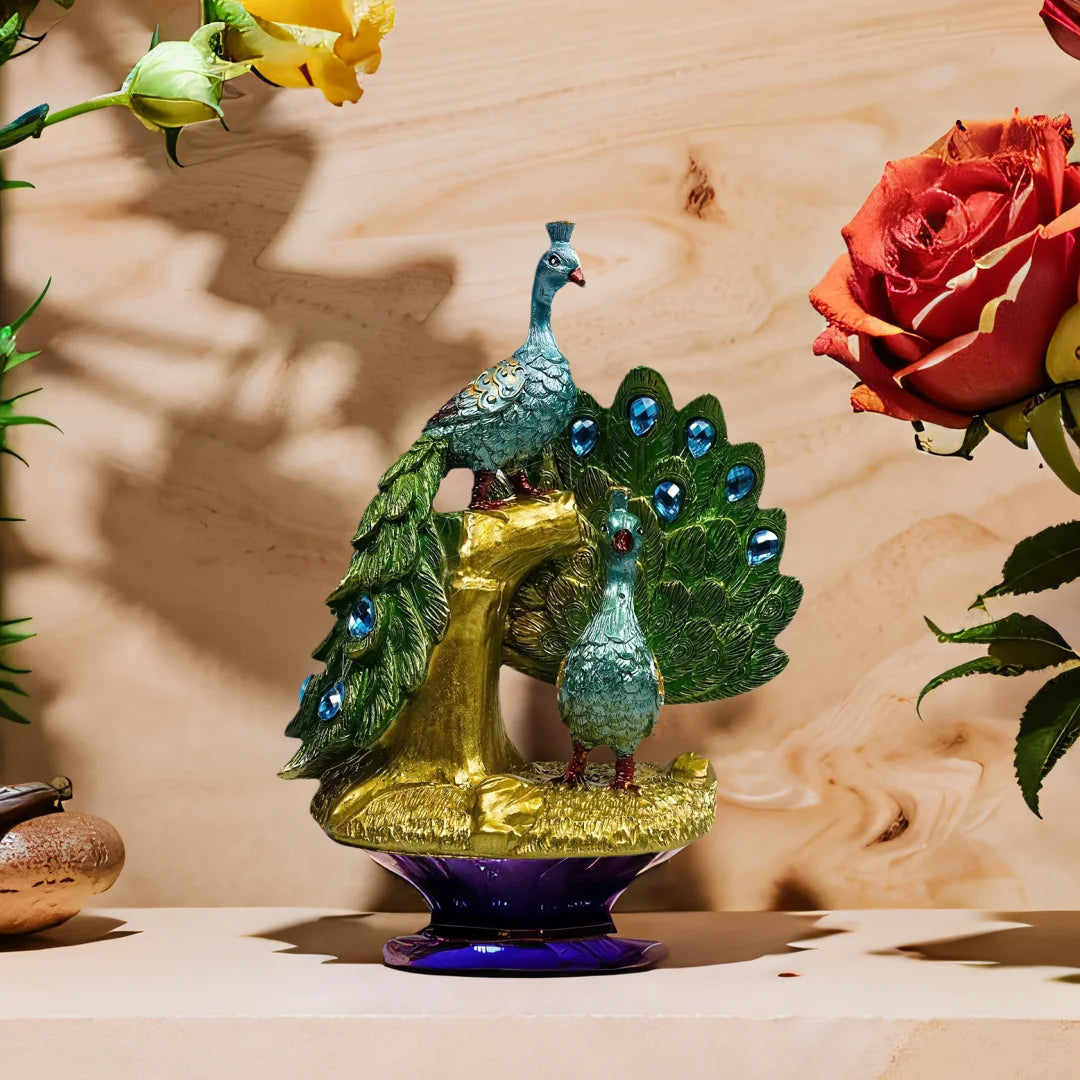 Peacock Statue Decoration, Animal Sculpture Modern Resin Home Decoration - Home Office Desktop Multifunctional Style Decoration