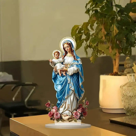 Blessed Mary Sign Religious Gift Sign 2D Christian Catholic Art Collection Art