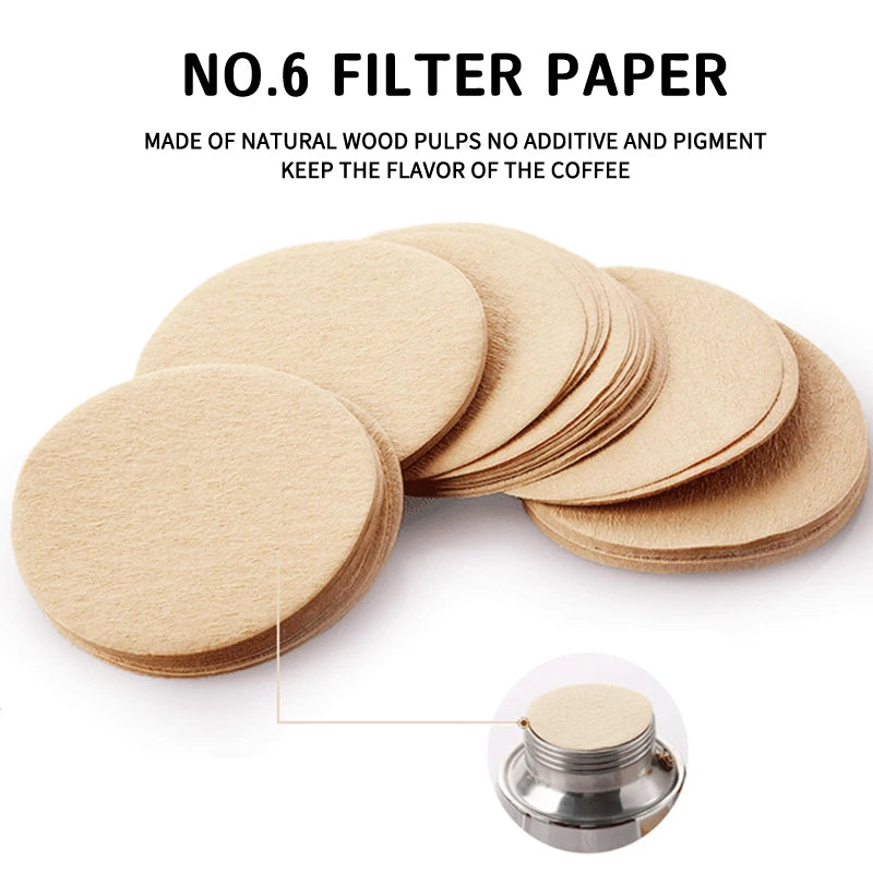 V.60 Coffee Filter Paper Single Use Pour Over Cone Filters compatible with Hario&Chemex Natural Bamboo Fibers For Barista Tools