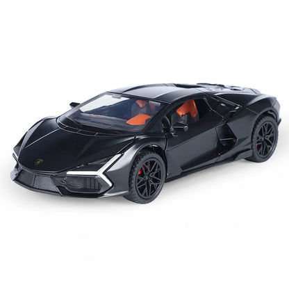 1/32 Alloy Aventador Cars Model Toy Doors Opened Vehicles Rear Wheel with Pull Back Function Simulation Toys for Boys Kids Gifts