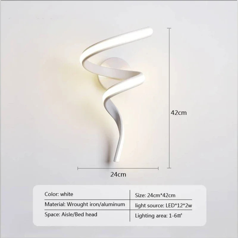 Nordic LED Wall Lamp Minimalist Large 42cm Line Lamp For Living Room Background Wall Bedroom Bedside Indoor Illumination Fixture