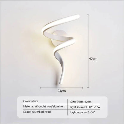 Nordic LED Wall Lamp Minimalist Large 42cm Line Lamp For Living Room Background Wall Bedroom Bedside Indoor Illumination Fixture