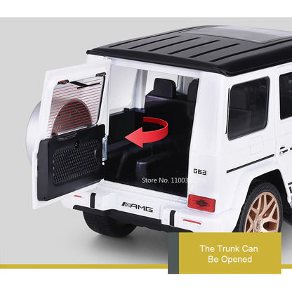 1:18 G63 Night Edition Models Cars Toys Metal Diecast 6 Doors Opened Off-road Vehicle with Light Sound SUV Perfect Gift for Boys