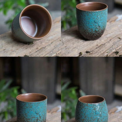 Kiln change Japanese rough pottery household master cup single cup tasting tea cup large creative personality kung fu tea cups