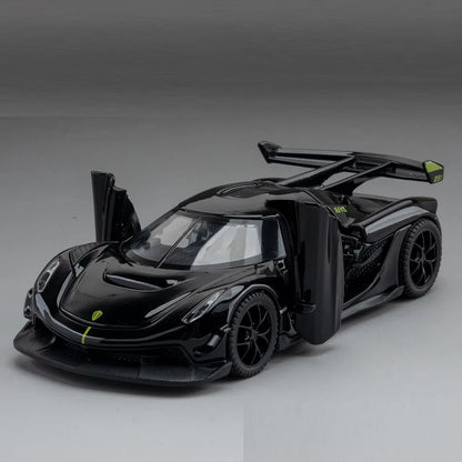 1/32 Scale Alloy Jesko Cars Models Toys Metal Diecasts Vehicles Model with Sound Light Sport Car Model for Boys Collection Gifts