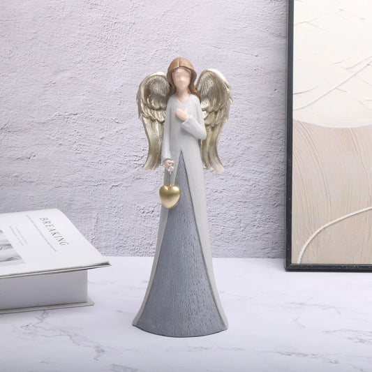 1pc Resin Blessing Angel Figurine - Versatile Indoor Decor for Christmas, Weddings & Home | Durable Abs Sculpture | No Electrici