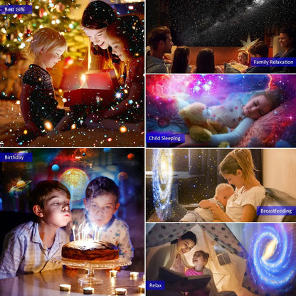 NEW 13 In 1 Planetarium Galaxy Starry Sky Projector Night Light HD Star Aurora Projection Lamp For Kids Bedroom Home Party Decor