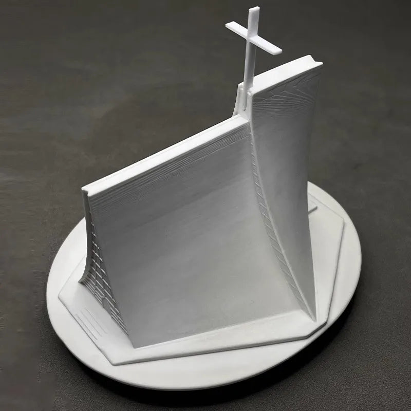 Church Architectural Gypsum Model Desktop Bookshelf Decor Mini Landscape Display Home Office Decoration Creative Modern Design