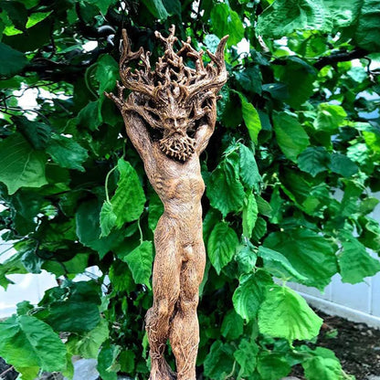 Waldgöttin Statue Outdoor Dekorationen für Garten Skulpturen Baum Gott Simulation Holz Harz Figuren Dekor Ornamente Handwerk