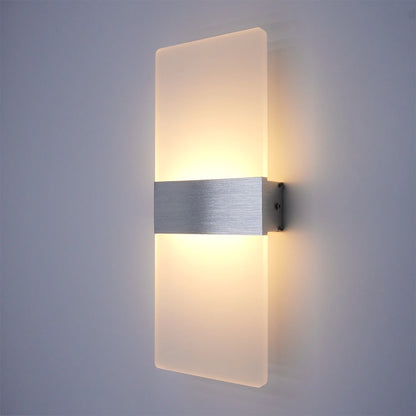 Modern minimalist wall lamp, indoor LED wall light, aluminum acrylic hardwire, bedroom living room corridor staircase Sconces