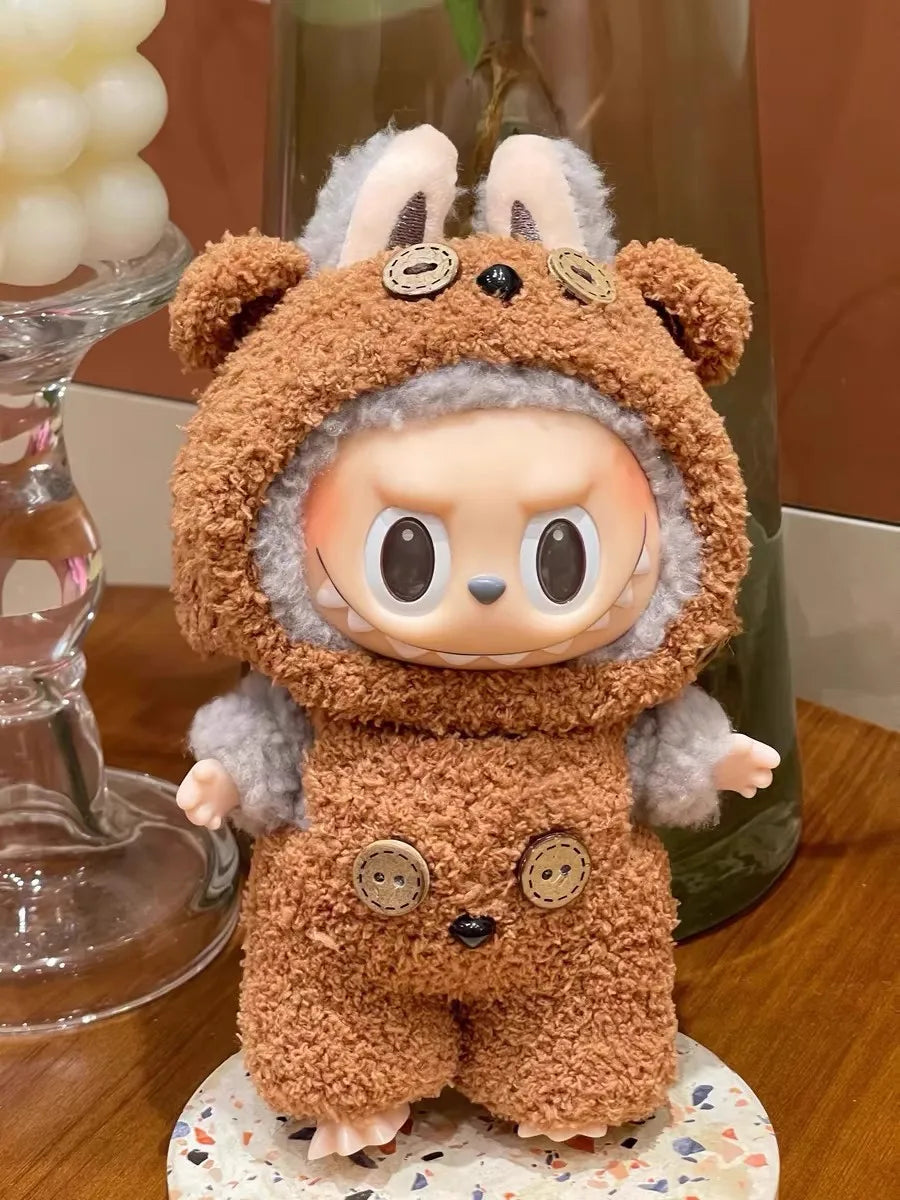 Hot High Quality Lafufu Doll Figure Fashion 17cm Clothes Only Model Doll Little Clothes Color Match Hoodie Ornament Cute Xmas