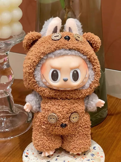 Hot High Quality Lafufu Doll Figure Fashion 17cm Clothes Only Model Doll Little Clothes Color Match Hoodie Ornament Cute Xmas