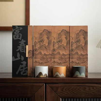 Tea Cup, Chinese Style Ceramic Retro Master Cup Single Cup Household Tea Cup Remote Mountain Tea Set Gift Giving