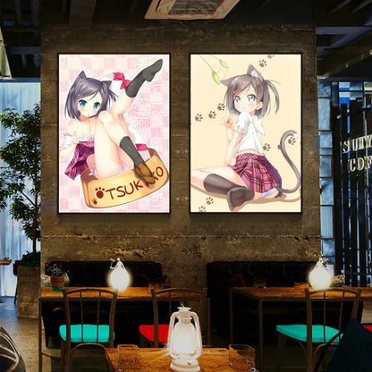 Anime The Hentai Prince And The Stony Cat Poster Wall Art Home Decor Room Decor Digital Painting Living Room Restaurant Kitchen