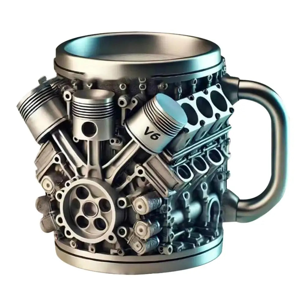 304 Stainless Steel Insert Resin Beer Danegeld Tankard Coffee Beer Mugs Cup Water Mug Coffee Cup V8 Engines Stainless Steel Cup