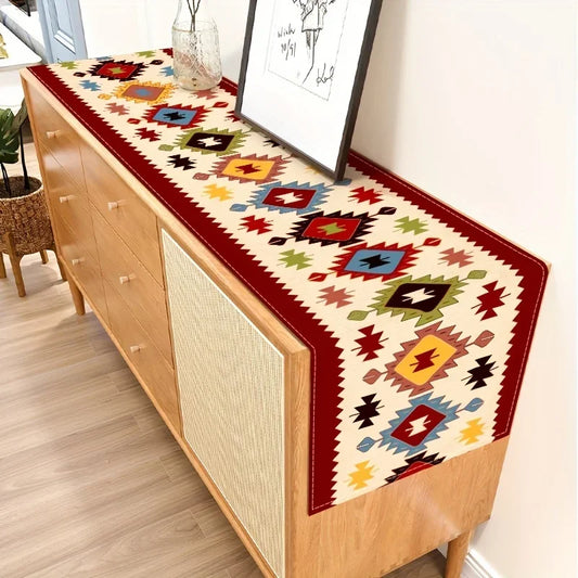 Bohemian Chic Linen Table Runners Dining Room Decor Durable Home Dining Table Runners Holiday Party Supplies Decorations