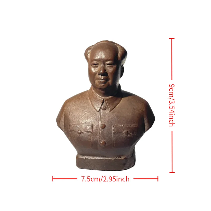 Great Man Mao Zedong Statue Synthesized Stone Bust Study Office Desk Ornament Home Decoration Souvenir Study Room Statue Crafts