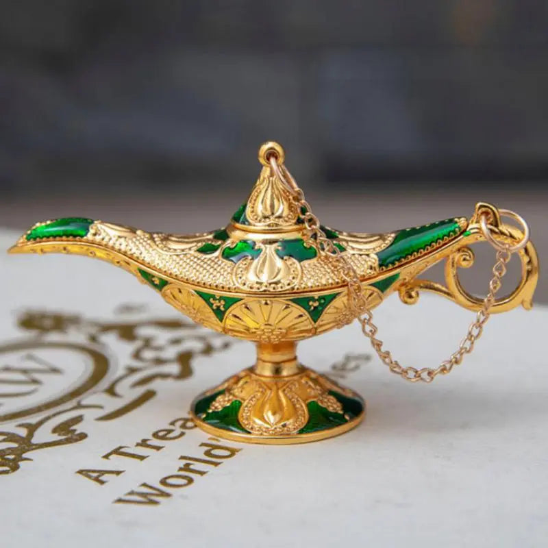 Lampe magique Aladdin en alliage de Zinc, couleur goutte à goutte, créative rétro, artisanat de maison, ornements en métal, cadeaux d'anniversaire, Figurines de décoration pour la maison, nouvelle collection