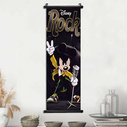 Disney Mickey Mouse Wallpaper Wall Artwork Canvas Hanging Scroll Poster Painting Print Home Decoration Art Child Birthday Gift