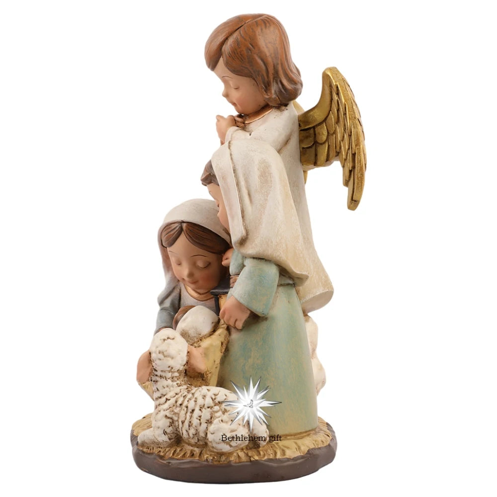 Statue de jésus pour scène de la nativité de noël, 22,5 cm, joli décor de la sainte famille, fournitures de décoration pour salle d'étude