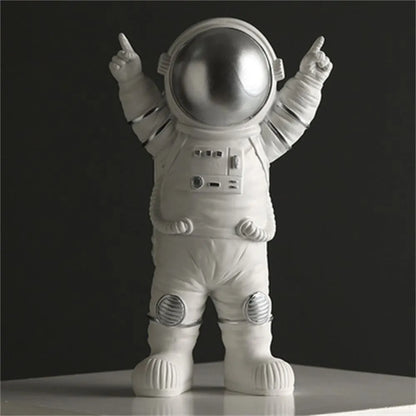 Astronaut Figurines Christmas Resin Spaceman Moon Sculpture Decorative Cosmonaut Statues Miniatures Gift for Kids Toy Home Decor