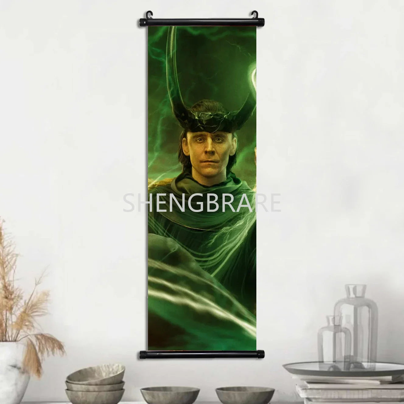 Marvel The Avengers Movie Loki Hanging Scroll Poster Artwork Home Decoration Decor Avengers Wallpaper Canvas Painting Print Gift