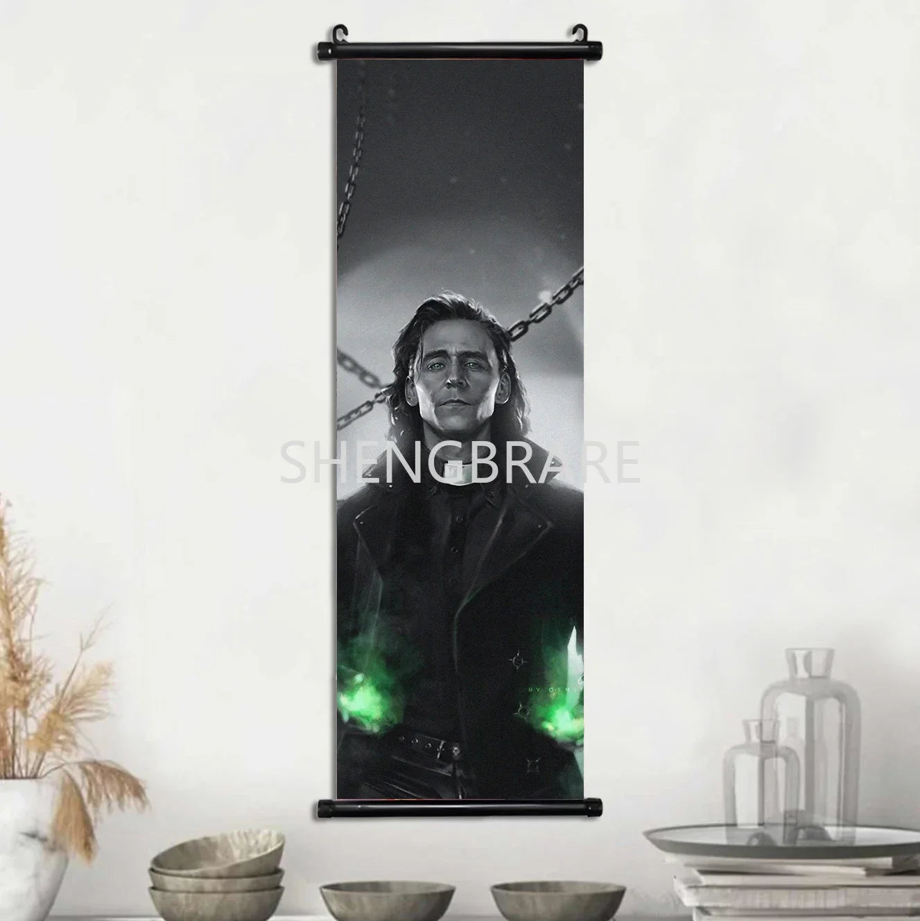 Marvel The Avengers Movie Loki Hanging Scroll Poster Artwork Home Decoration Decor Avengers Wallpaper Canvas Painting Print Gift