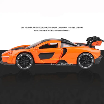 1/32 Scale Senna Alloy Cars Models Diecasts Metal Toys Vehicles Model Simulation Sound And Light Collection Kids Birthday Gifts