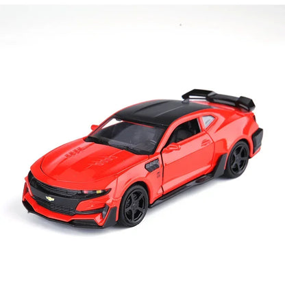 1:32 Scale Chevrolar Camaro Car Toys Alloy Diecast Model Super Sport Car with Sound Light Vehicles Toy for Child Birthday Gifts