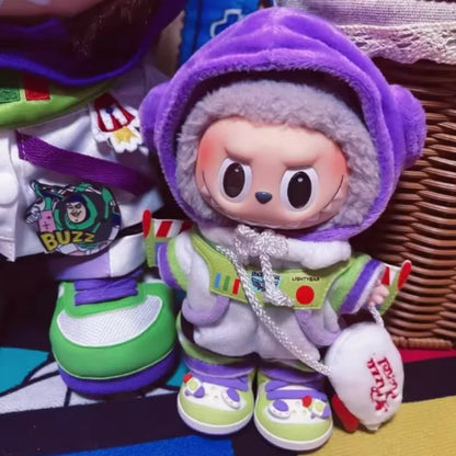 New Labubu Clothes Buzz Lightyear Baby Doll Clothes Toy Story For 17cm Labubu Clothing Replaceable Fashion Clothes Toys