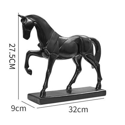 Horse Statue Figurines Animal Model Desktop Figurine Resin Animal Model Horse Figurines for Office Decoration Garden