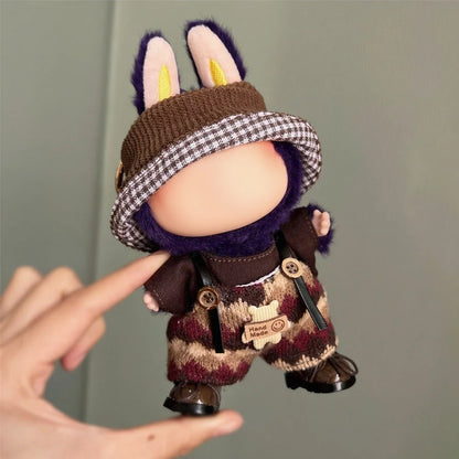 Plush Doll Clothes 15-17cm Lafufu Clothes Designer DIY Toy Dress Up Party Gift Doll Accessories for Keychain Pendant Decoration