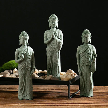 Standing Buddha Statue Meditating Figurines Patio Home,Yard Indoor Outdoor