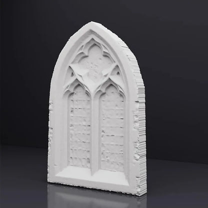 Church Window Plaster Bas-Relief Sculpture Nordic Home Decor Art Modern Ornament Desktop Display Aesthetic Room Decor