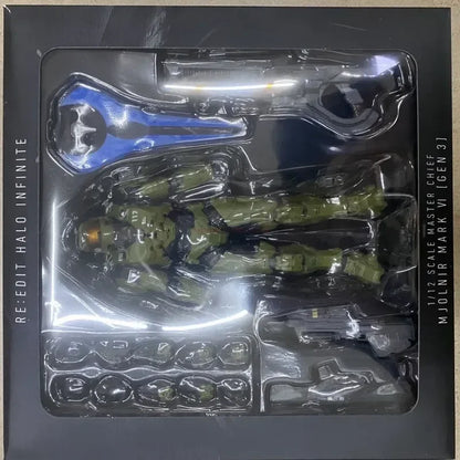 18cm Halo Infinite Master Chief Mjolnir Mk Vi 1/12 Scale 17.5cm 6" Action Figure Re:edit Gen.3 117 Ko's 1000 Model Doll Toys