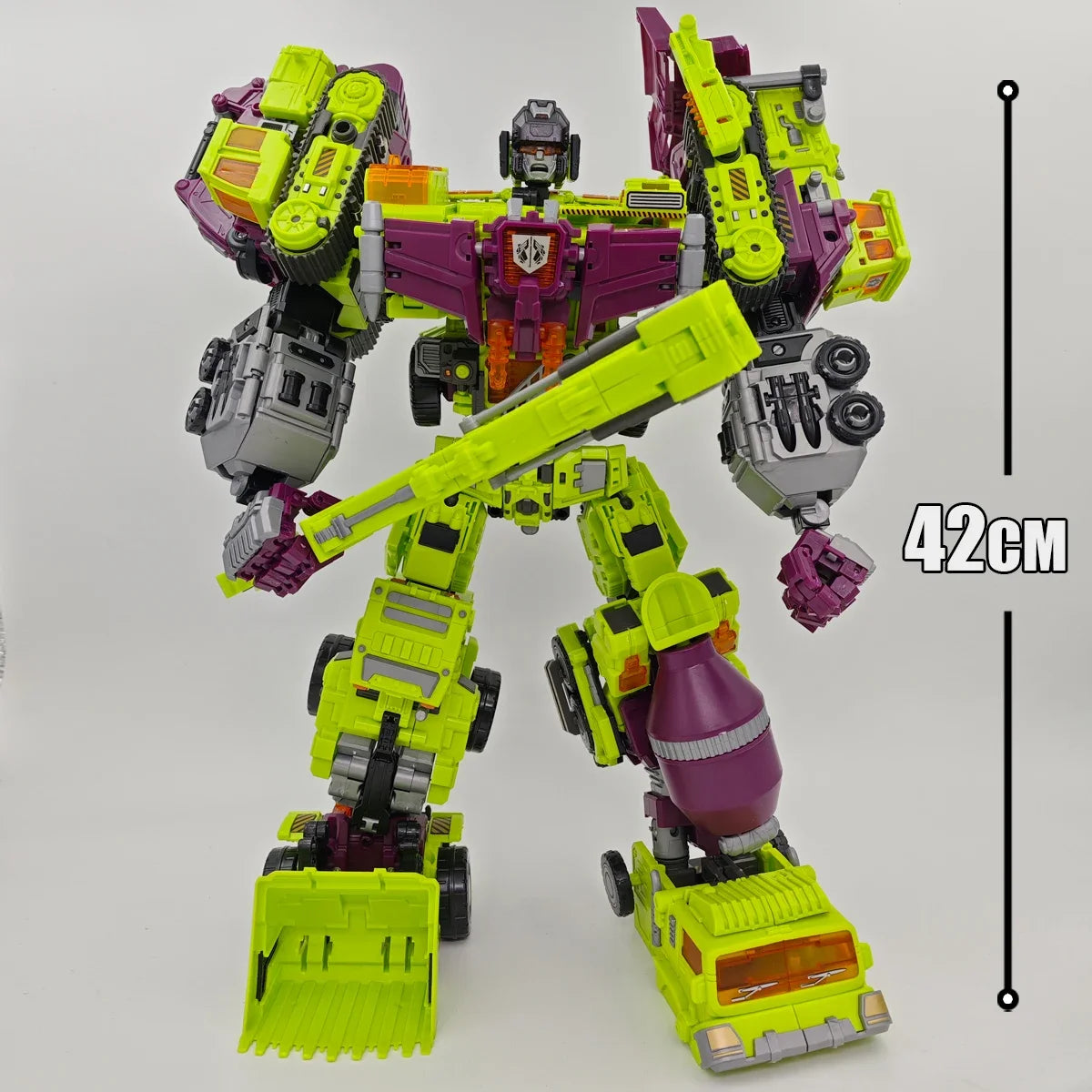 NBK 3349 Transformation Toy Devastator 6in1 Combiner Robot Action Movie Figures Model Bulldozer 42cm Oversize Deformation Car