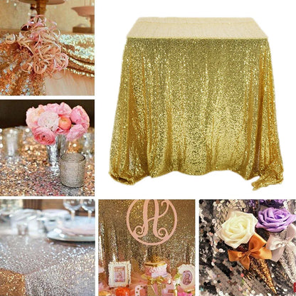 Glitter Sequin Table Cloth Rectangular Square Table Covers For Wedding Birthday Party Banquet Home Decoration Shiny Tablecloth