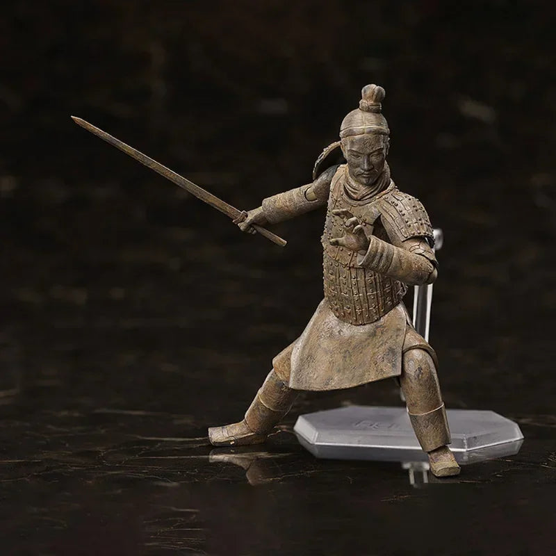 The Terracotta Army Figures Chinese Antiques Terracotta Warriors Action Figma Figurines Soldier Statues Desktop Decoration Gifts