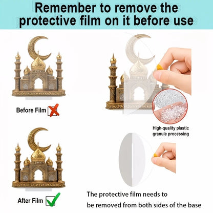 Ramadan Festival 2D Acrylic Moon Castle Craft Ornament 2025 Eid Al-fitr Mubarak Decoration Islamic Muslim Home Party Table Gifts