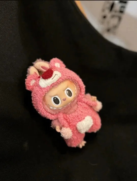 Hot High Quality Lafufu Doll Figure Fashion 17cm Clothes Only Model Doll Little Clothes Color Match Hoodie Ornament Cute Xmas