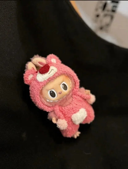 Hot High Quality Lafufu Doll Figure Fashion 17cm Clothes Only Model Doll Little Clothes Color Match Hoodie Ornament Cute Xmas